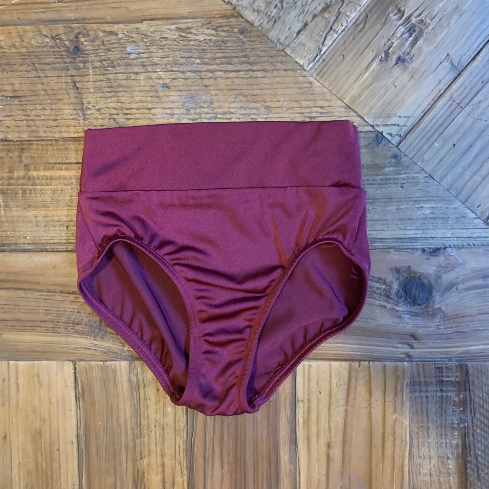 Burgundy High Waist Body Wrapper Briefs 8-10